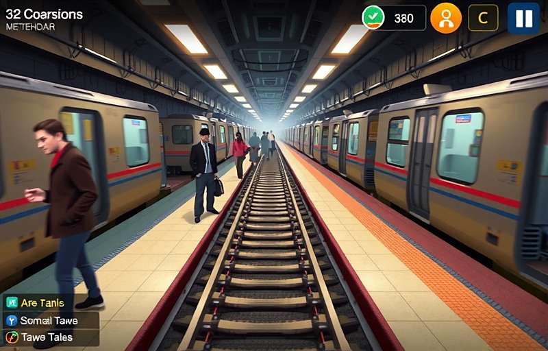 Mumbai Metro Mayhem Gameplay Mumbai Metro Mayhem gameplay showing a busy subway station with players managing train schedules and passenger flow